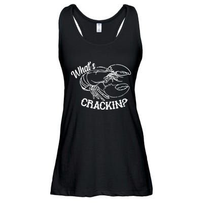 Whats Crackin Funny Lobster Ladies Essential Flowy Tank