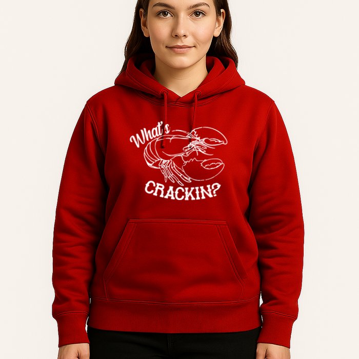 Whats Crackin Funny Lobster Hoodie