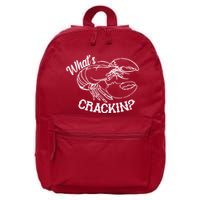 Whats Crackin Funny Lobster 16 in Basic Backpack
