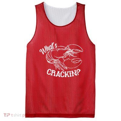 Whats Crackin Funny Lobster Mesh Reversible Basketball Jersey Tank