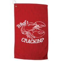 Whats Crackin Funny Lobster Golf Towel