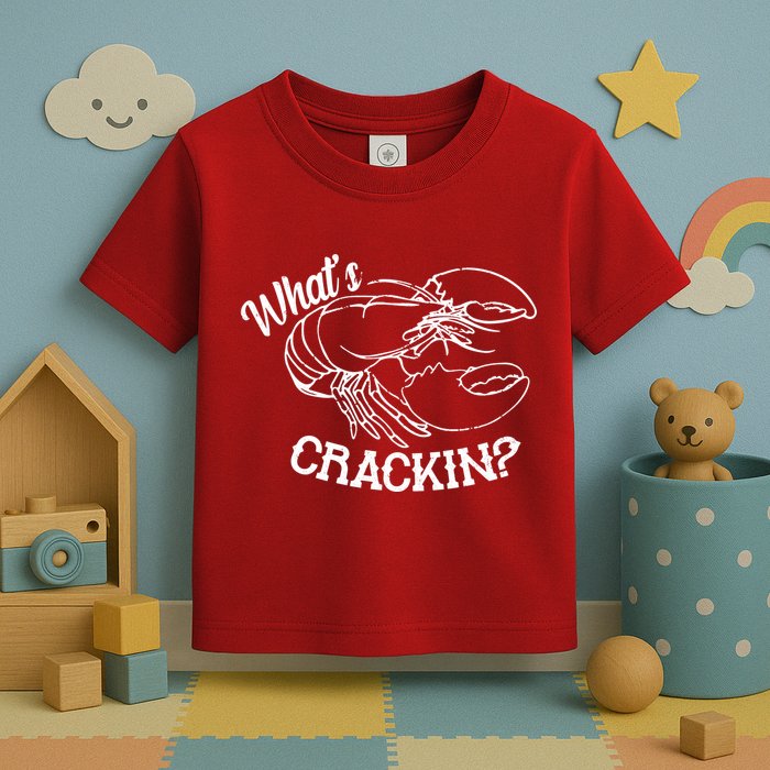 Whats Crackin Funny Lobster Toddler T-Shirt