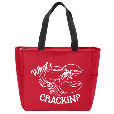 Whats Crackin Funny Lobster Zip Tote Bag