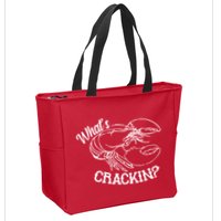 Whats Crackin Funny Lobster Zip Tote Bag