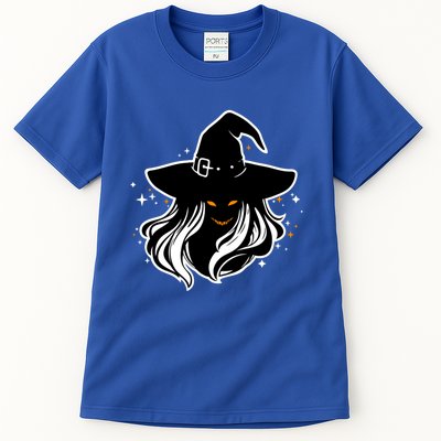 Witch Creepy Face Halloween Art Design Costume Gift Tall T-Shirt