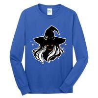 Witch Creepy Face Halloween Art Design Costume Gift Tall Long Sleeve T-Shirt