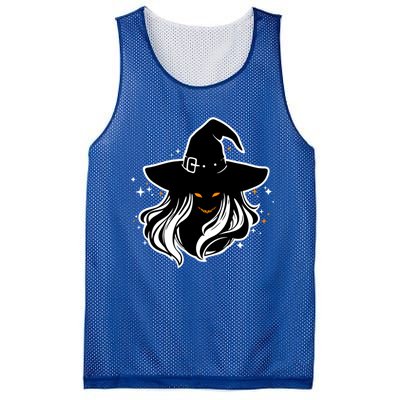 Witch Creepy Face Halloween Art Design Costume Gift Mesh Reversible Basketball Jersey Tank