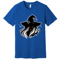 Witch Creepy Face Halloween Art Design Costume Gift Premium T-Shirt