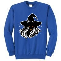 Witch Creepy Face Halloween Art Design Costume Gift Tall Sweatshirt