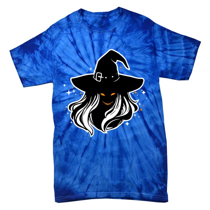 Witch Creepy Face Halloween Art Design Costume Gift Tie-Dye T-Shirt