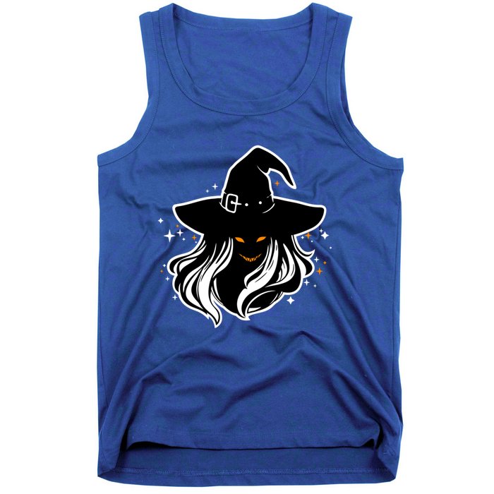 Witch Creepy Face Halloween Art Design Costume Gift Tank Top