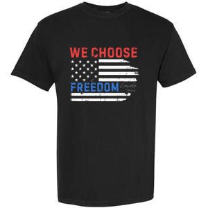 We Choose Freedom Kamala Harris Funny Comma La America Flag Garment-Dyed Heavyweight T-Shirt