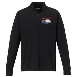 We Choose Freedom Kamala Harris Funny Comma La America Flag Performance Long Sleeve Polo