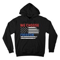 We Choose Freedom Kamala Harris Funny Comma La America Flag Hoodie