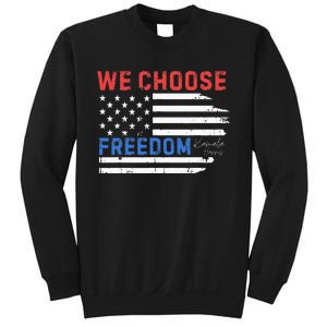 We Choose Freedom Kamala Harris Funny Comma La America Flag Sweatshirt