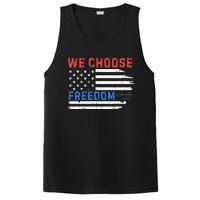 We Choose Freedom Kamala Harris Funny Comma La America Flag PosiCharge Competitor Tank