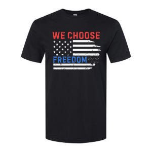 We Choose Freedom Kamala Harris Funny Comma La America Flag Softstyle CVC T-Shirt