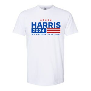 We Choose Freedom Vote Kamala Harris For President 2024 Softstyle CVC T-Shirt