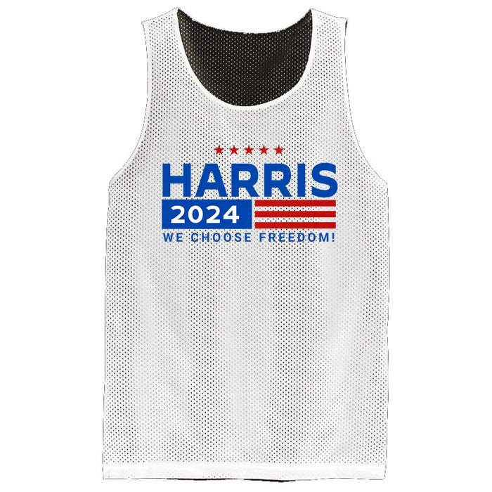 We Choose Freedom Vote Kamala Harris For President 2024 Mesh Reversible Basketball Jersey Tank