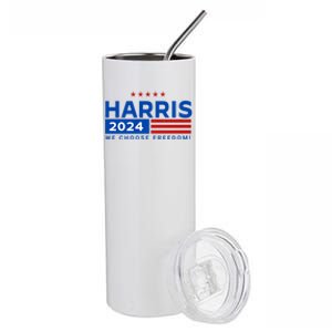 We Choose Freedom Vote Kamala Harris For President 2024 Stainless Steel Tumbler