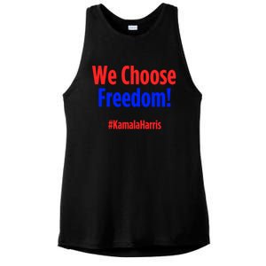 We Choose Freedom Kamala Harris Ladies PosiCharge Tri-Blend Wicking Tank