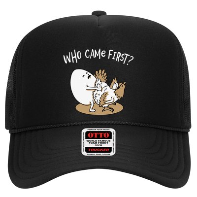Who Came First Chicken Or Egg Chickens Lover Farmer Trucker Hat