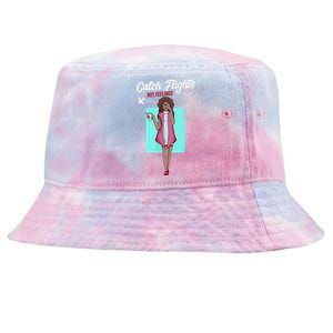 We Catch Flights Not Feelings Summer Spring Vacation Gift Tie-Dyed Bucket Hat