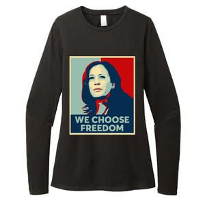 We Choose Freedom Kamala Harris 2024 Campaign Womens CVC Long Sleeve Shirt