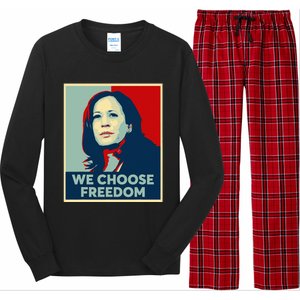 We Choose Freedom Kamala Harris 2024 Campaign Long Sleeve Pajama Set