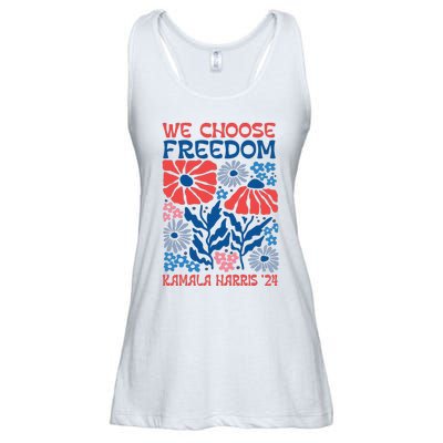 We Choose Freedom Harris Walz 2024 Ladies Essential Flowy Tank