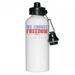 We Choose Freedom Vote Kamala Harris For President Usa President Kamalaharris Aluminum Water Bottle