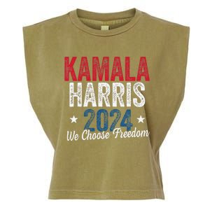 We Choose Freedom Kamala Harris Garment-Dyed Women's Muscle Tee