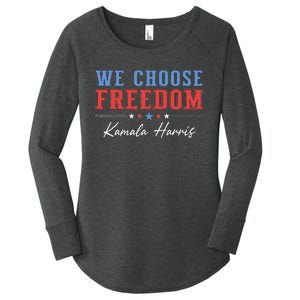 We Choose Freedom Kamala Harris Women's Perfect Tri Tunic Long Sleeve Shirt