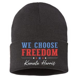 We Choose Freedom Kamala Harris Sustainable Knit Beanie