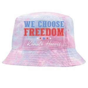 We Choose Freedom Kamala Harris Tie-Dyed Bucket Hat