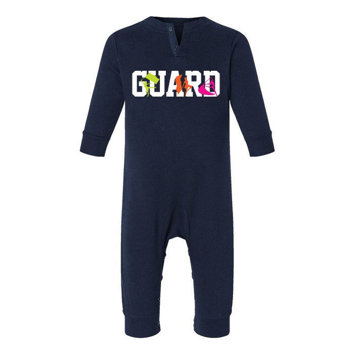 Winter Color Guard Flag Infant Fleece One Piece