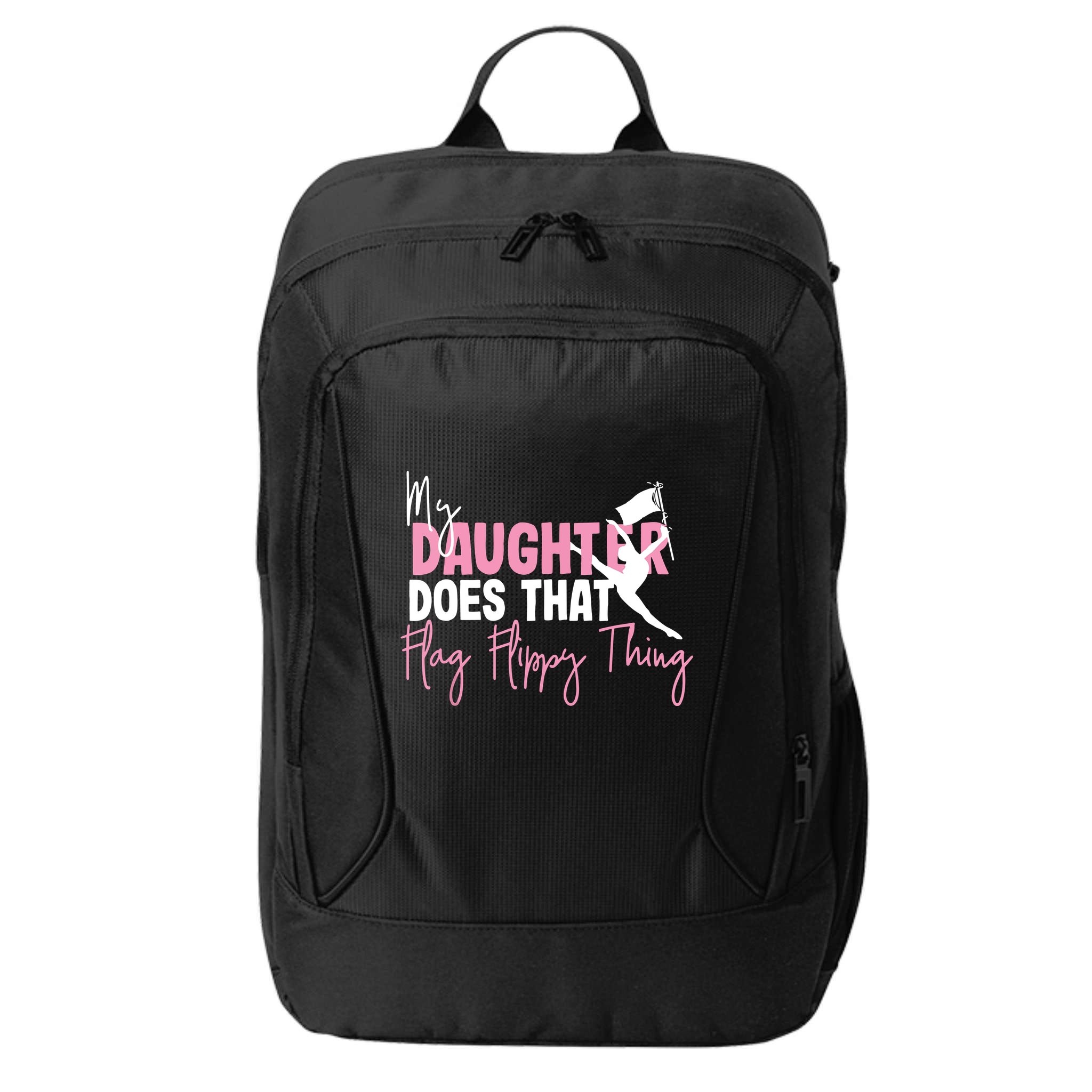 Winter Color Guard Mom Dad My Daughter Does That Flag City Backpack