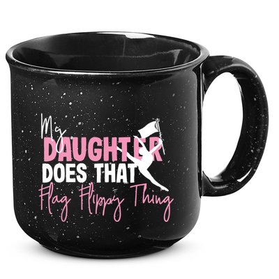 Winter Color Guard Mom Dad My Daughter Does That Flag 15oz Campfire Ceramic Mug