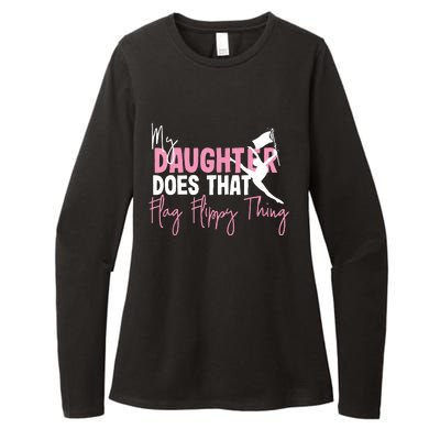 Winter Color Guard Mom Dad My Daughter Does That Flag Womens CVC Long Sleeve Shirt