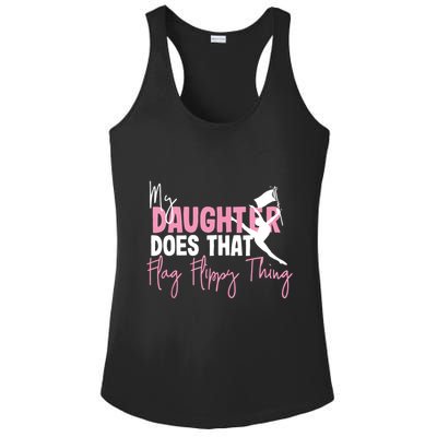 Winter Color Guard Mom Dad My Daughter Does That Flag Ladies PosiCharge Competitor Racerback Tank