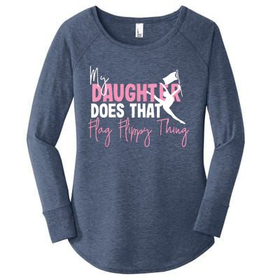 Winter Color Guard Mom Dad My Daughter Does That Flag Women's Perfect Tri Tunic Long Sleeve Shirt