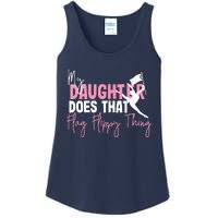 Winter Color Guard Mom Dad My Daughter Does That Flag Ladies Essential Tank