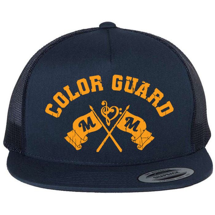 Womens Color Guard Mom Apparel For Women Colorguard Gift Flat Bill Trucker Hat