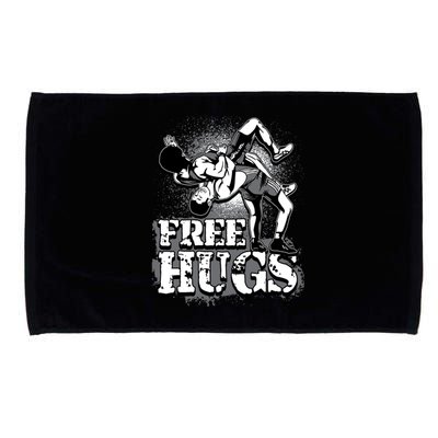 Wrestling Cool Gift Free Hugs Cool Gift Gift Microfiber Hand Towel