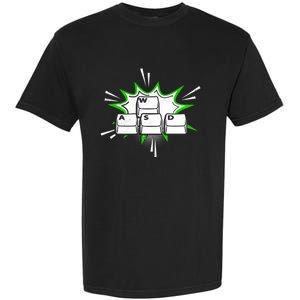 Wasd Computer Gamer Player Funny Pc Gamer Gaming Lover Funny Gift Garment-Dyed Heavyweight T-Shirt