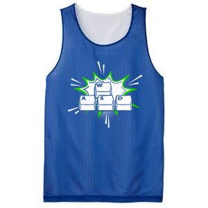 Wasd Computer Gamer Player Funny Pc Gamer Gaming Lover Funny Gift Mesh Reversible Basketball Jersey Tank