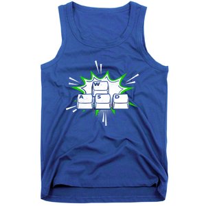 Wasd Computer Gamer Player Funny Pc Gamer Gaming Lover Funny Gift Tank Top