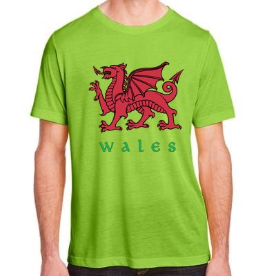 Wales Cute Gift Welsh Red Dragon Cymru Adult ChromaSoft Performance T-Shirt