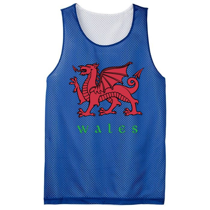 Wales Cute Gift Welsh Red Dragon Cymru Mesh Reversible Basketball Jersey Tank