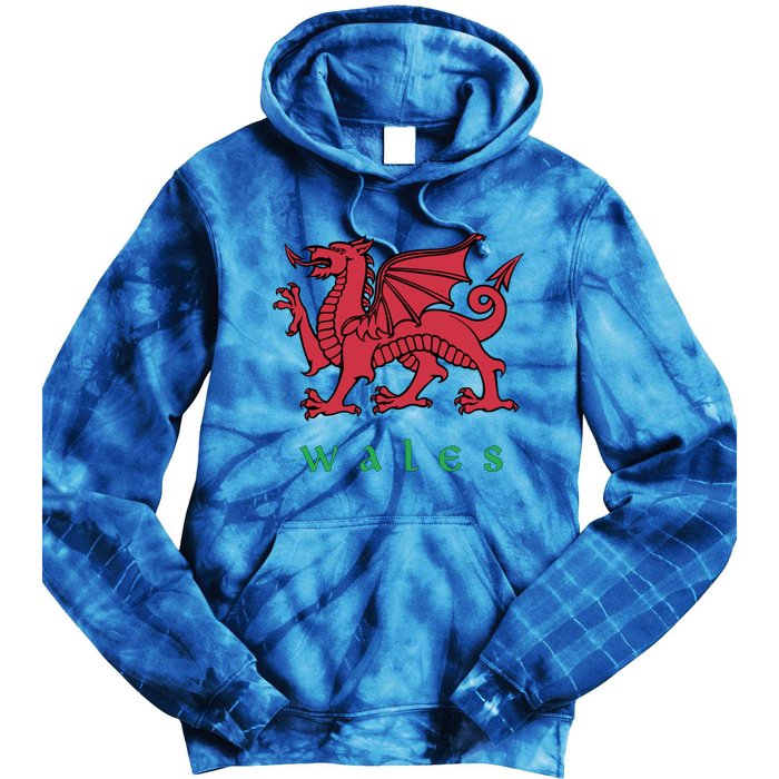 Wales Cute Gift Welsh Red Dragon Cymru Tie Dye Hoodie